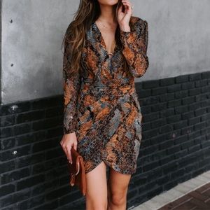 Vici Snakeskin Dress